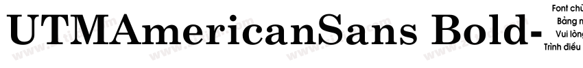 UTMAmericanSans Bold字体转换